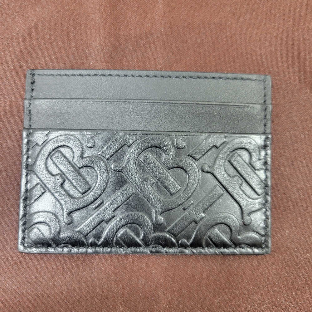 Burberry Monogram Leather Card Holder Wallet - Picture 2 of 3